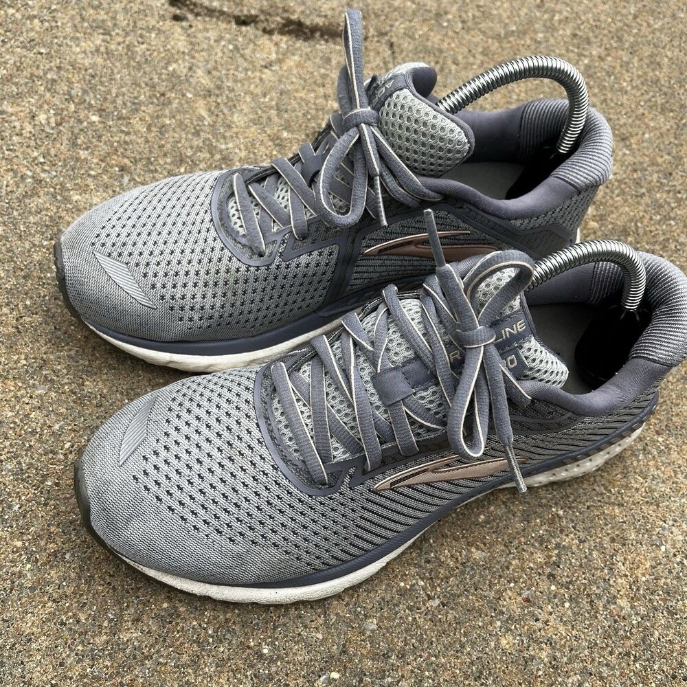 Brooks Womens Size 8 B Adrenaline GTS 20 1202961B073 Gray Running Sneakers - Picture 3 of 14